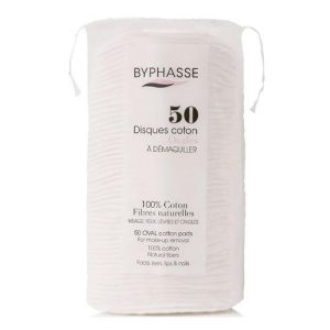 Диски ватные Byphasse (Бифас) овальные для снятия макияжа 50 шт