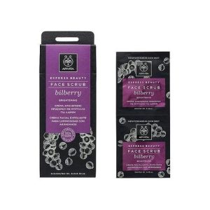 Скраб Apivita Express Beauty Gold для осветления кожи с черникой 2х8 мл