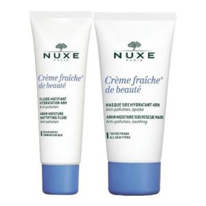 Набор Nuxe (Крем-фреш Флюид матирующий 50 мл + Крем-фреш маска 50 мл в Подарок)