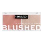 Makeup Revolution, Румяна и хайлайтер Relove Duo, Sweet