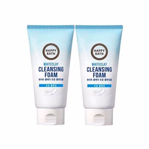 HAPPY BATH WHITE CLAY PORE CLEANSING FOAM 2IN1 (150gr+150gr), Пенка для умывания с белой глиной