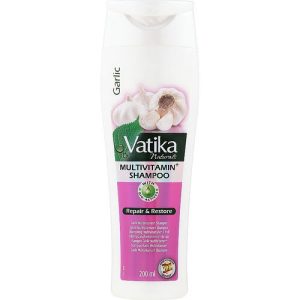 Мультивитаминный шампунь с экстрактом чеснока, Dabur Vatika Garlic Multivitamin+ Shampoo Repair & Restore