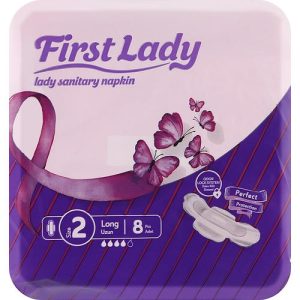 First Lady, Гигиенические прокладки с крылышками "Ultra Long" розмер 2, 4 капли, 8 шт.
