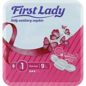 First Lady, Гигиенические прокладки с крылышками "Ultra Normal" розмер 1, 3 капли, 9 шт.