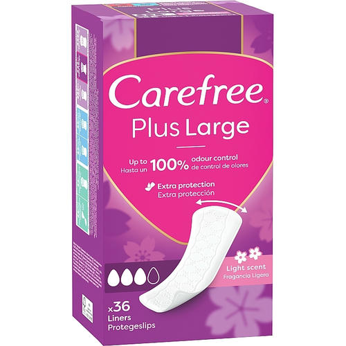 Carefree Plus Large Light Scent, Ежедневные гигиенические прокладки, 36 шт