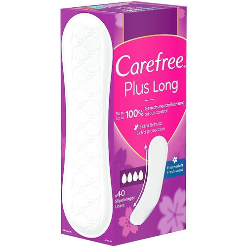 Carefree Plus Long Fresh Scent, Гигиенические ежедневные прокладки с ароматом свежести, 40 шт — изображение 2