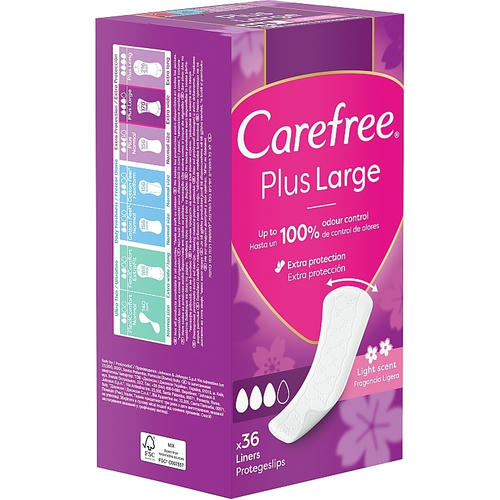 Carefree Plus Large Light Scent, Ежедневные гигиенические прокладки, 36 шт — изображение 2