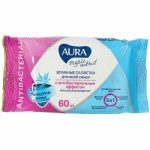 Салфетки влажные Aura Тропический коктейль антибактериальные 60 шт
