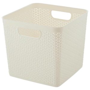 Корзина для хранения Keeplex Rattan 21л квадратная 29,5х29,5х27,5см белое облако