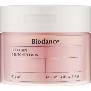 Biodance Collagen Gel Toner Pads, Увлажняющие гелевые тонер-пады с коллагеном, 60 шт. (140 г)