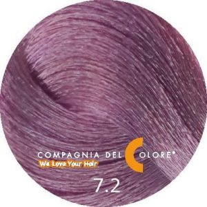 COMPAGNIA DEL COLORE, Стойкая низкоаммиачная краска для волос 7.2, 100 мл