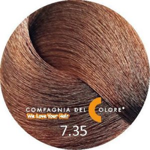 COMPAGNIA DEL COLORE, Стойкая низкоаммиачная краска для волос 7/35, 100 мл