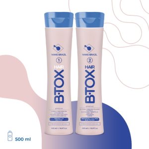 NANO BRAZIL, Набор для волос HAIR BTOX Blue (шаг 1 + шаг 2), 2х500 мл