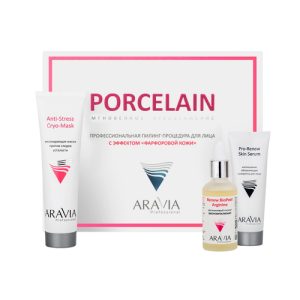 ARAVIA, Набор профессиональная пилинг-процедура для лица с эффектом «Фарфоровой кожи» Face, 2 х 50 мл. + 100 мл