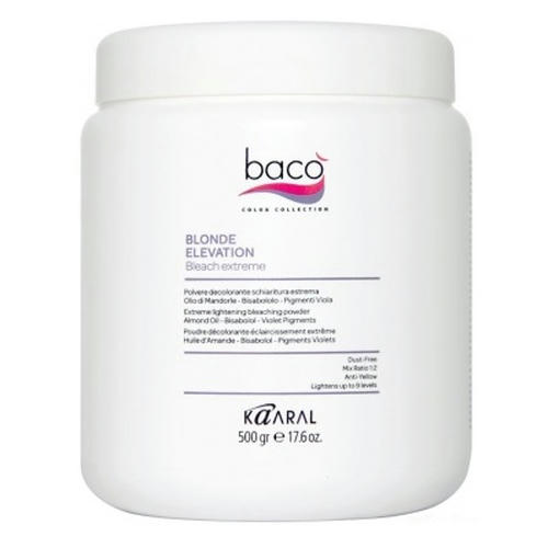 KAARAL, Обесцвечивающий порошок Blonde Elevation Bleach Extreme Baco, 500 гр
