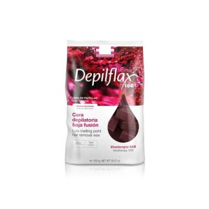DEPILFLAX, Воск горячий в брикетах в пакете Вино, 1000 гр