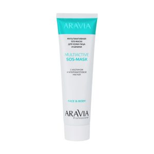 ARAVIA, Маска-SOS для кожи лица и бикини с каолином и хлорофилловой пастой Face, 100 мл