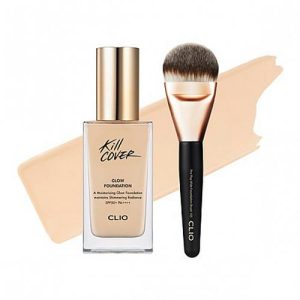 CLIO Тональная основа с кистью Kill Cover Glow Foundation Special Set LINGERIE