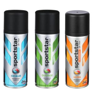 Дезодорант аэрозоль мужской SPORT STAR Ice Blue/Outpace/Ultra, 175 мл