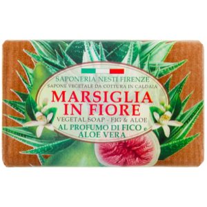 Натуральное марсельское мыло Nesti Dante Marsiglia в Fiore Fico и Aloe Vera, Инжир и Алоэ, 125 г