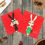 Набор салфеток Доляна Xmas 20х20 см-2 шт, микрофибра