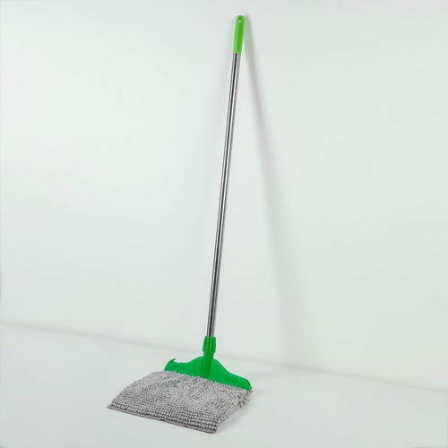 Швабра для мытья пола с насадкой из микрофибры (букля), металлический черенок 30x5x110 см