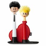 Набор Dolls, 2 щетки для посуды + губка на подставке