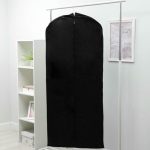Чехол для одежды зимний, 140x60x10 см, спанбонд, цвет чёрный