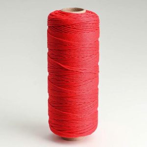 Шнур кручёный полипропилен, d=1,5 мм, длина 250 м, цвет красный