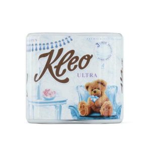Бумага туалетная Kleo Ultra, 3 слоя, 4 рулона