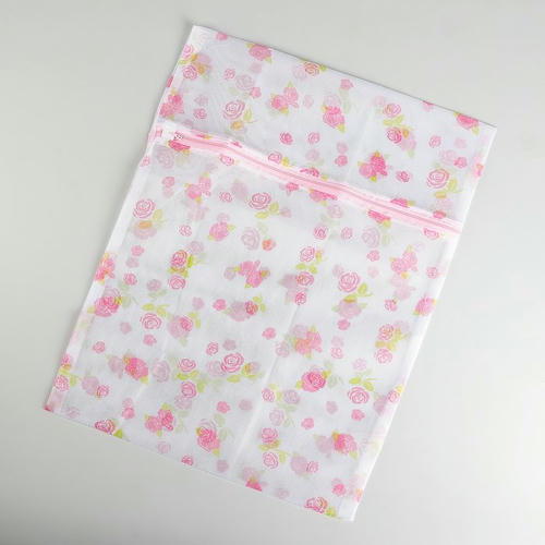 Мешок для стирки белья Доляна, 40x50 см, мелкая сетка, рисунок МИКС — изображение 2