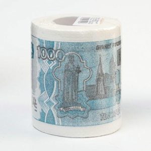Сувенирная туалетная бумага 1000 рублей, 9,5х10х9,5 см