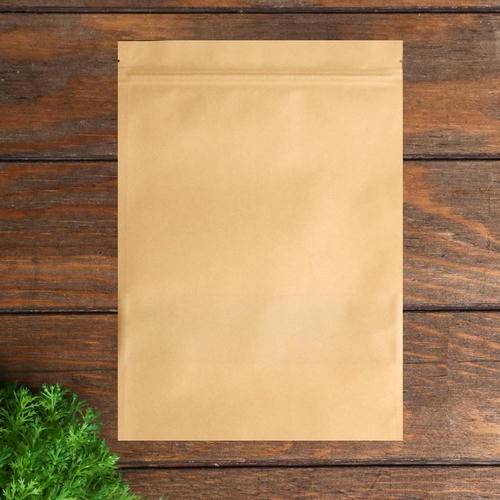 Пакет Zip-lock Крафт с прямоугольным окном, плоский, 20 х 30 см - 50 шт. — изображение 2